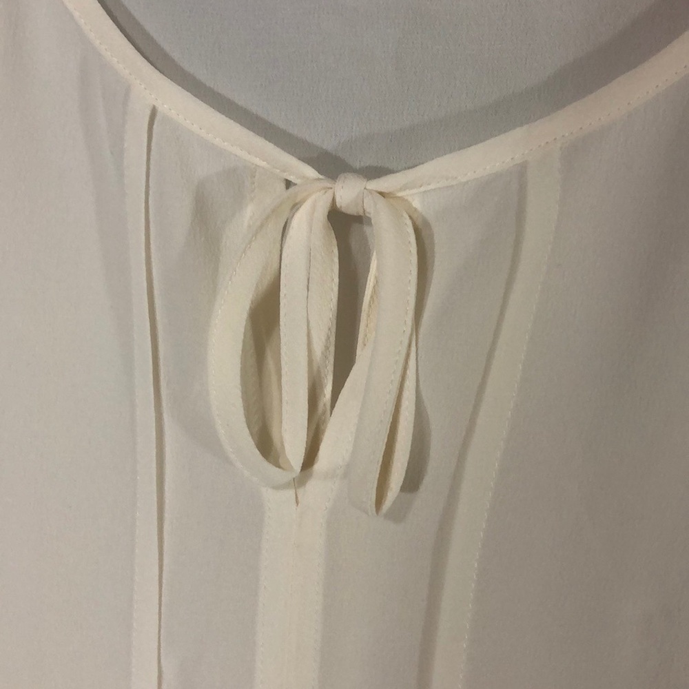 π J.Jill cream 100% silk blouse, Large - Picture 5 of 6